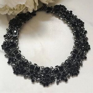 Black Vintage statement necklace from 90s
